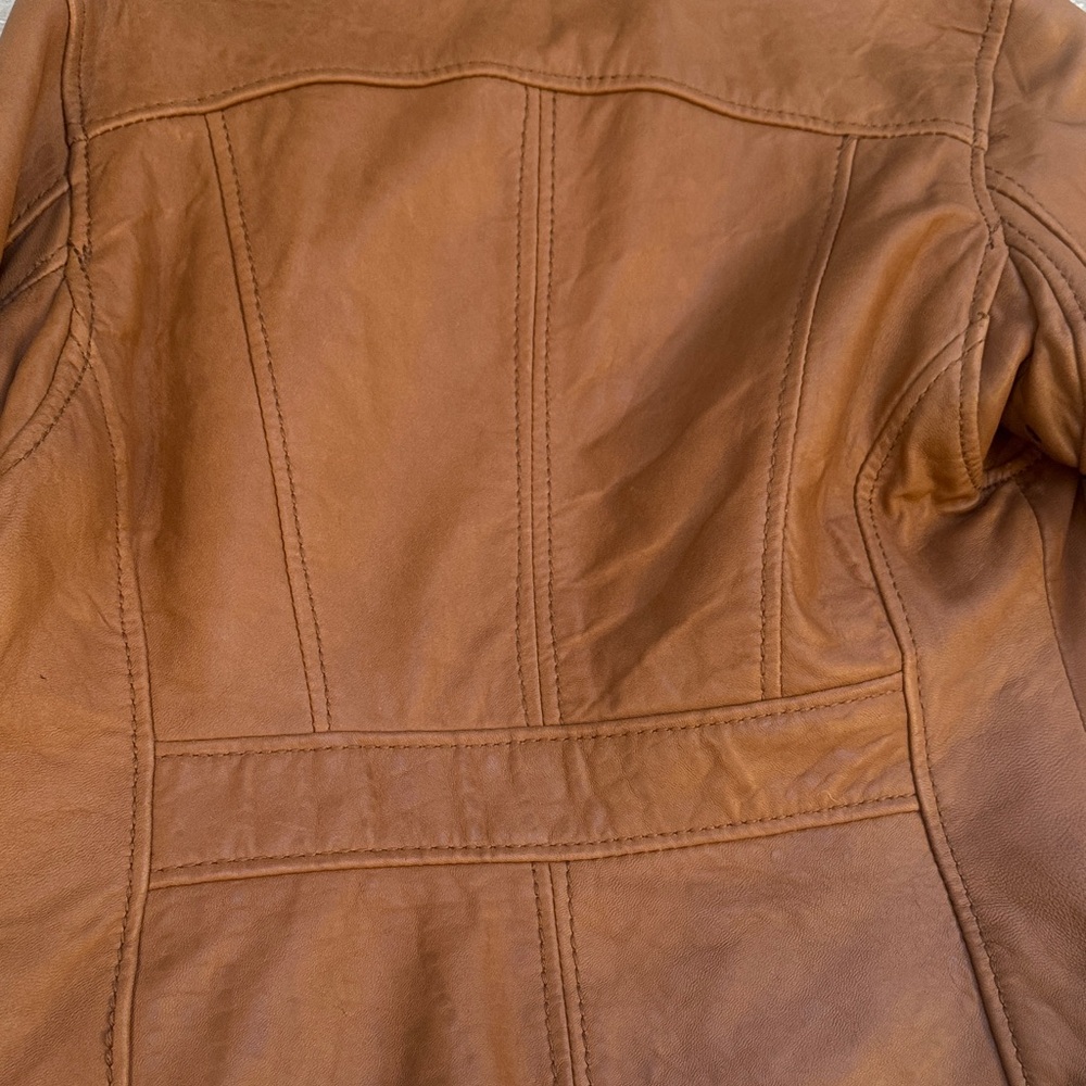 Michael Kors Brown Leather Jacket - Picture 5 of 5